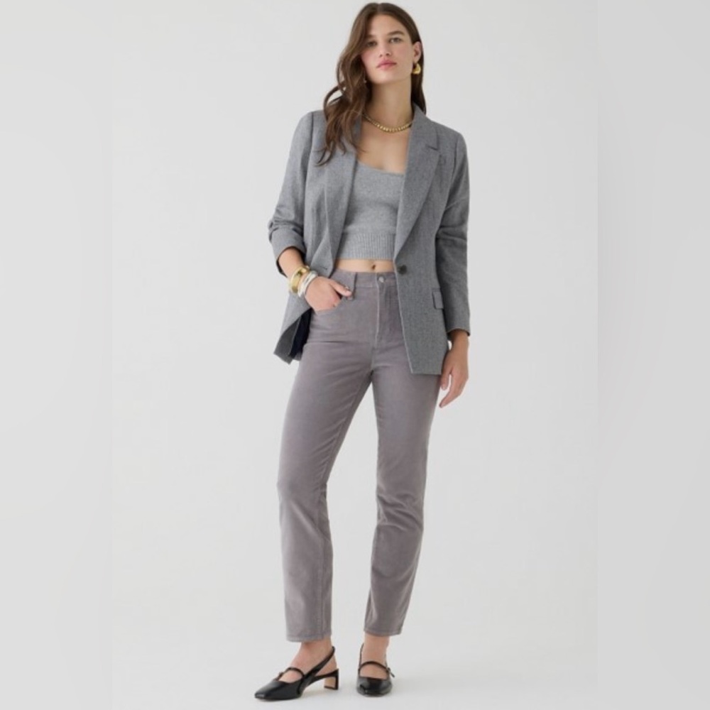 J. Crew Gray Vintage Wash Corduroy Pants Slim Straight Size 26